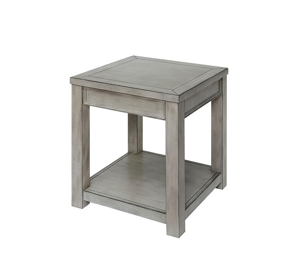 Rustic End Table CM4327WH-E Meadow CM4327WH-E in Antique White 