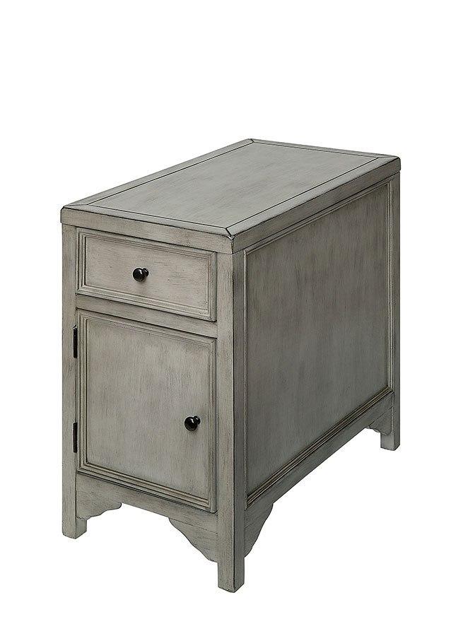 

    
Rustic Antique White Solid Wood Side Table Furniture of America CM4327WH-T Meadow
