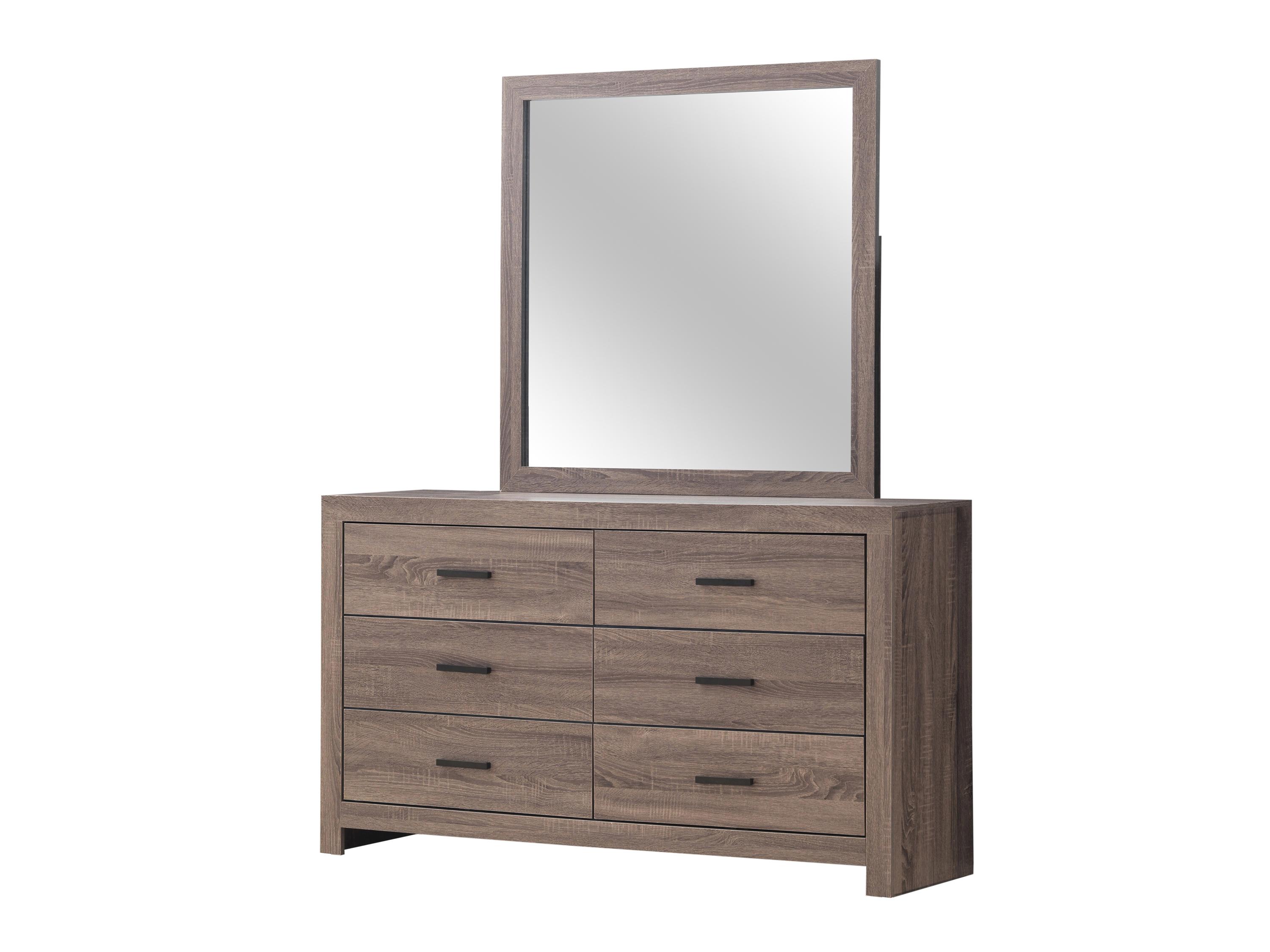 

    
Rustic Barrel Oak Wood Dresser w/Mirror Coaster 207043 Brantford
