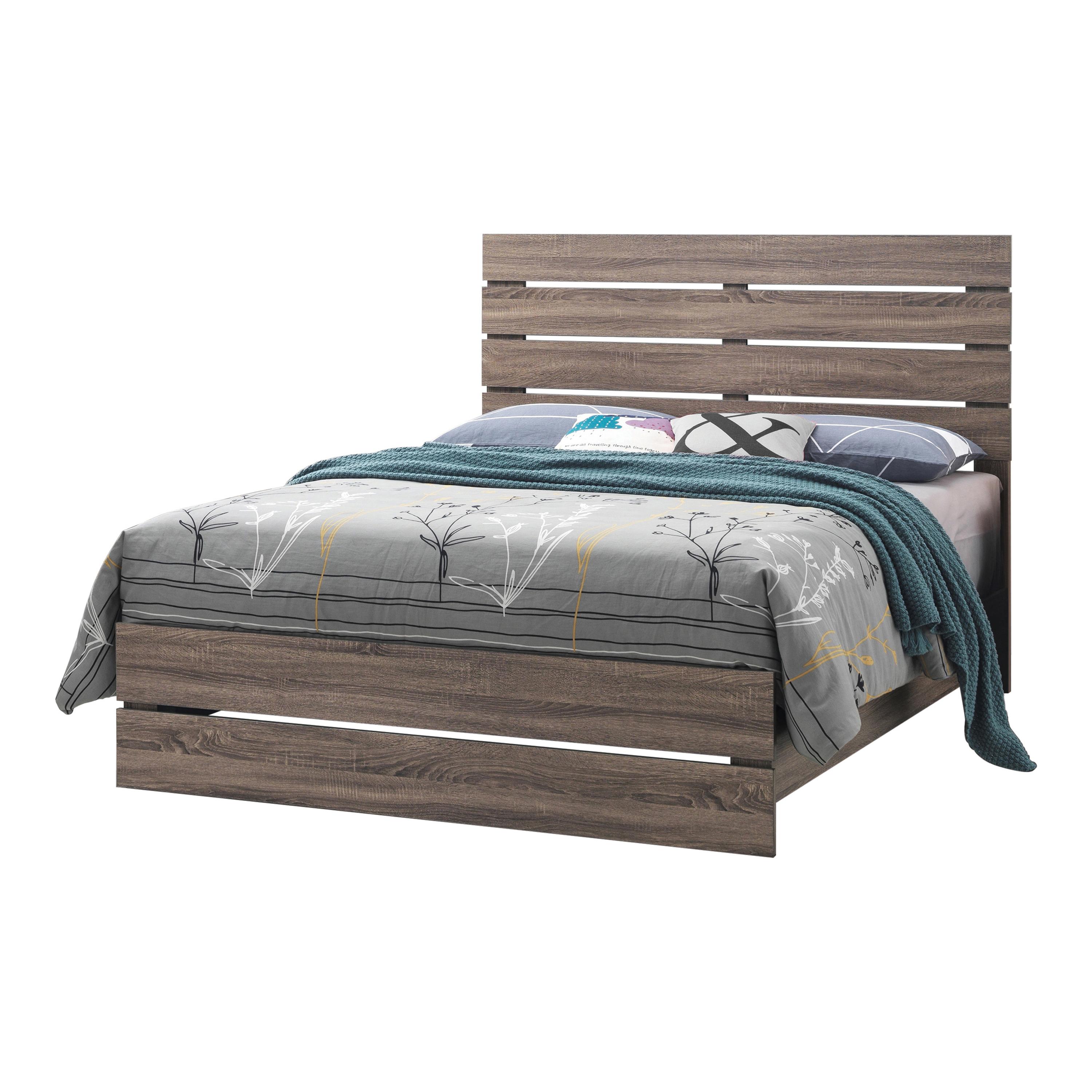 

    
Rustic Barrel Oak Wood King Panel Bed Coaster 207041KE Brantford
