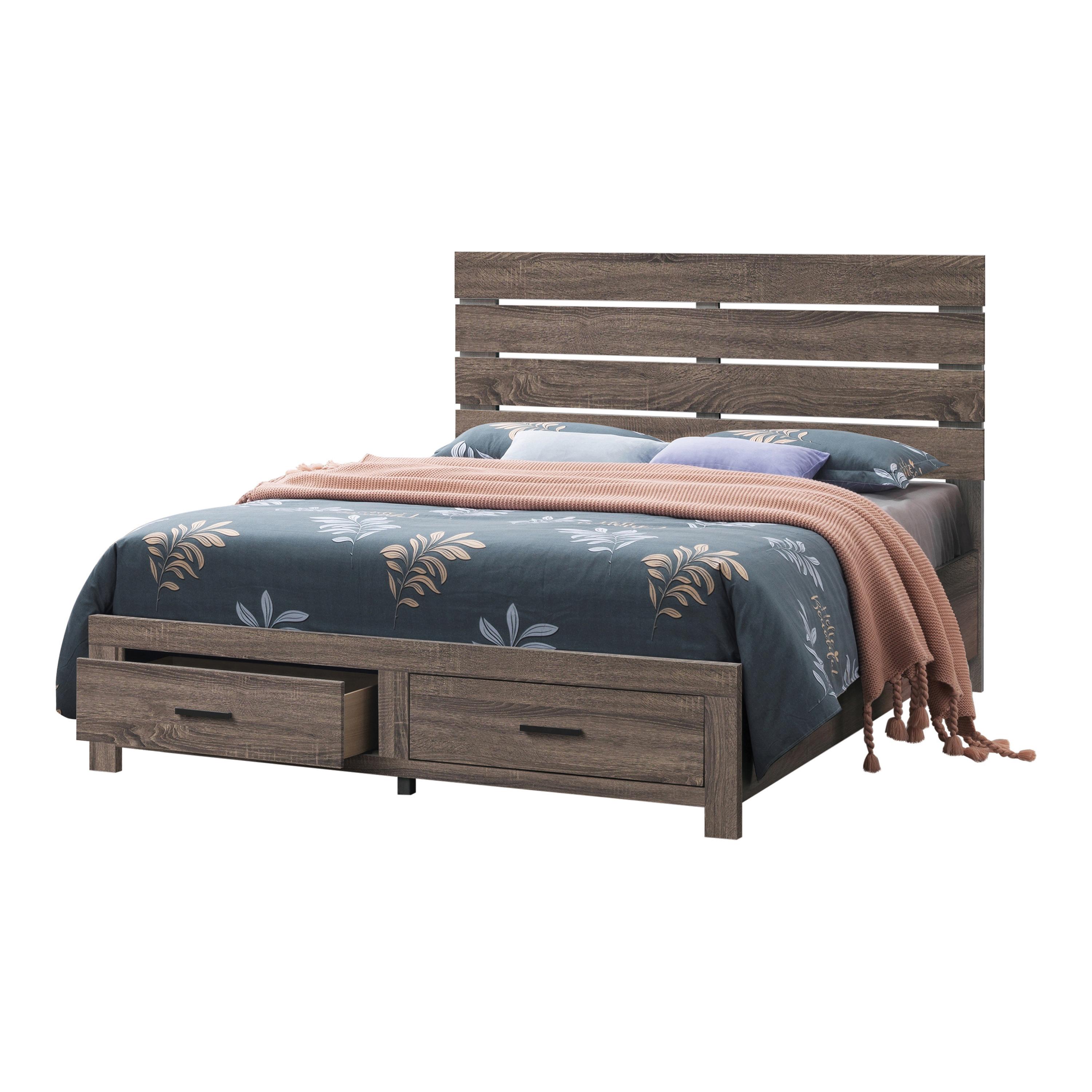 

    
Rustic Barrel Oak Wood Queen Storage Bedroom Set 3pcs Coaster 207040Q Brantford
