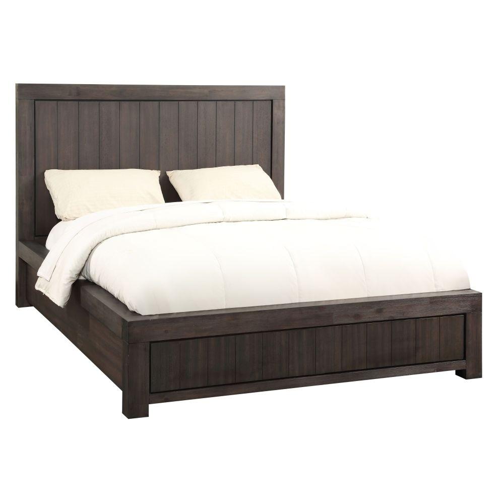 

    
Rustic Basalt Grey Finish Solid Acacia Wood King Bed HEATH by Modus Furniture
