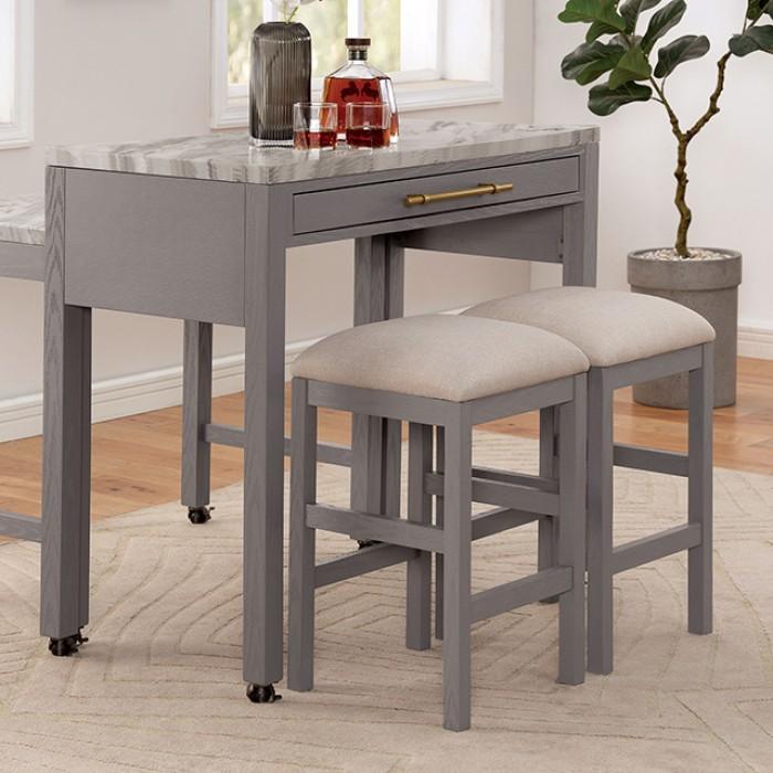

    
Rustic Beige & Light Gray Solid Wood Counter Height Table Furniture of America FOA3544LG-PT Whitehall
