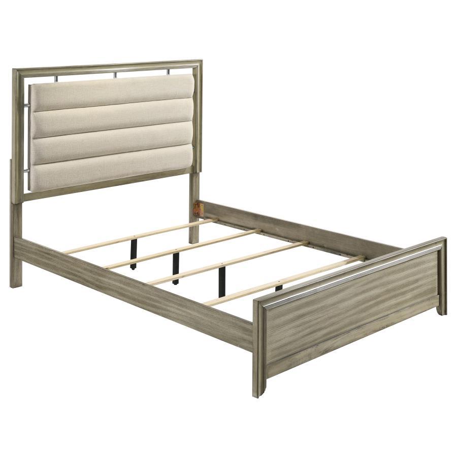 

    
Coaster Giselle California King Panel Bed 224391KW Panel Bed Beige 224391KW
