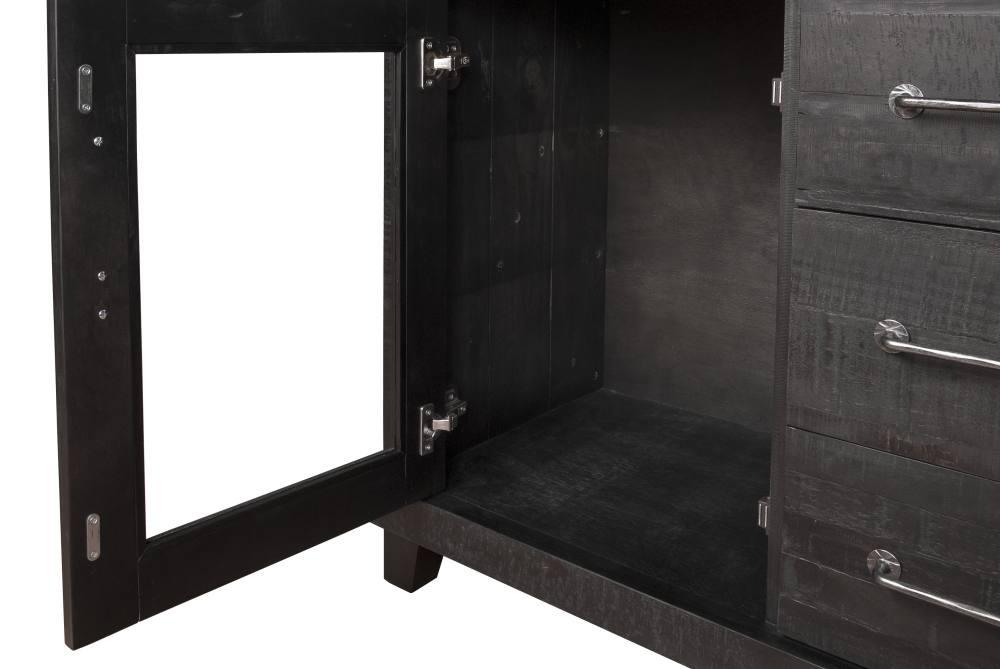

                    
Buy Rustic Black Pine Finish Extendable Dining Set 8Pcs YOSEMITE  by Modus Furniture

