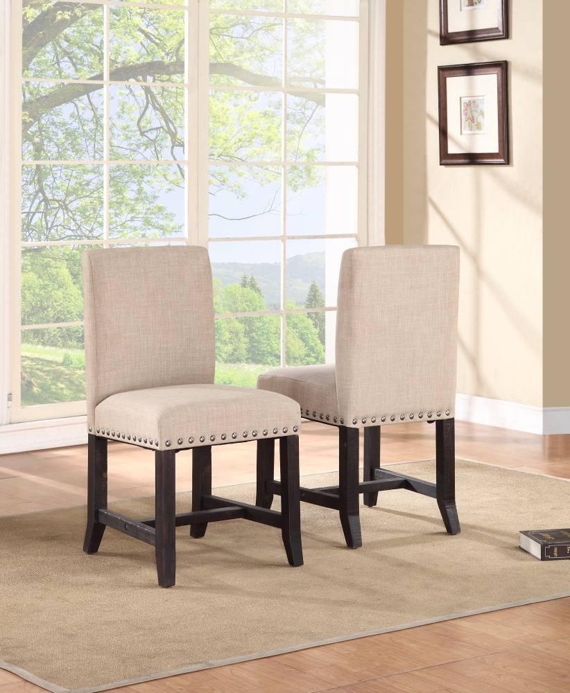 

    
Rustic Black Pine Finish Fabric Side Chair Set 2Pcs YOSEMITE  by Modus Furniture
