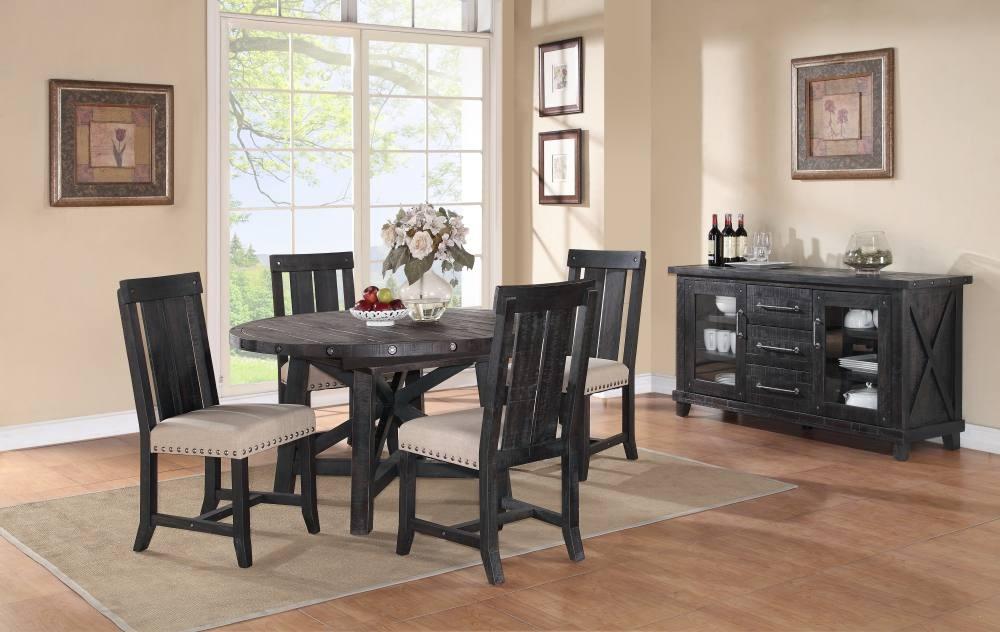 

    
 Order  Rustic Black Pine Finish Round Dining Table YOSEMITE  by Modus Furniture
