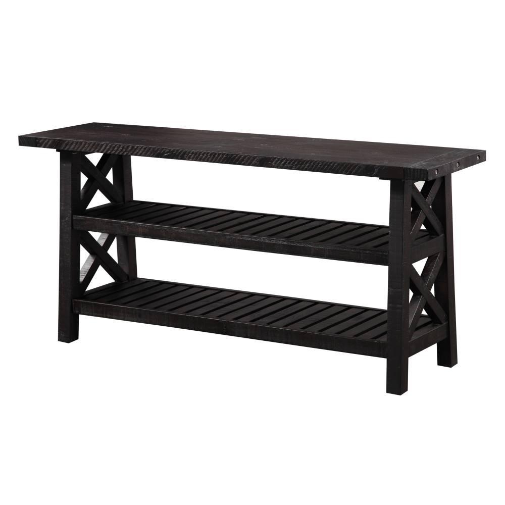 

    
Rustic Black Pine Finish Solid Wood Console Table YOSEMITE by Modus Furniture
