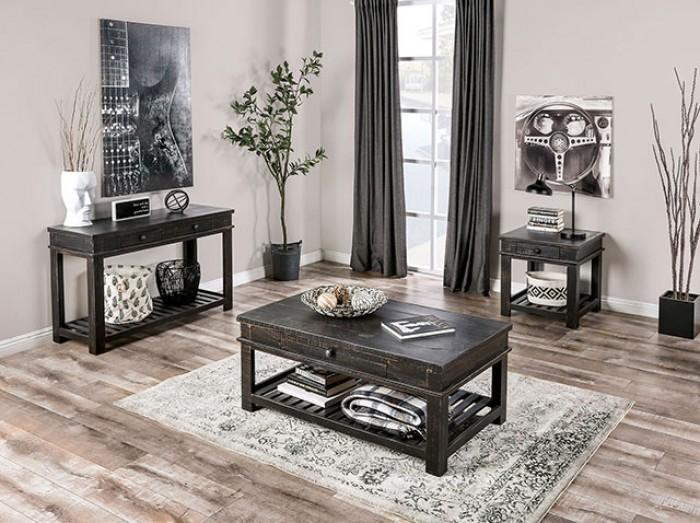 

    
Rustic Black Solid Wood Brazilian Pine End Table Furniture of America EM4009BK-E McAllen
