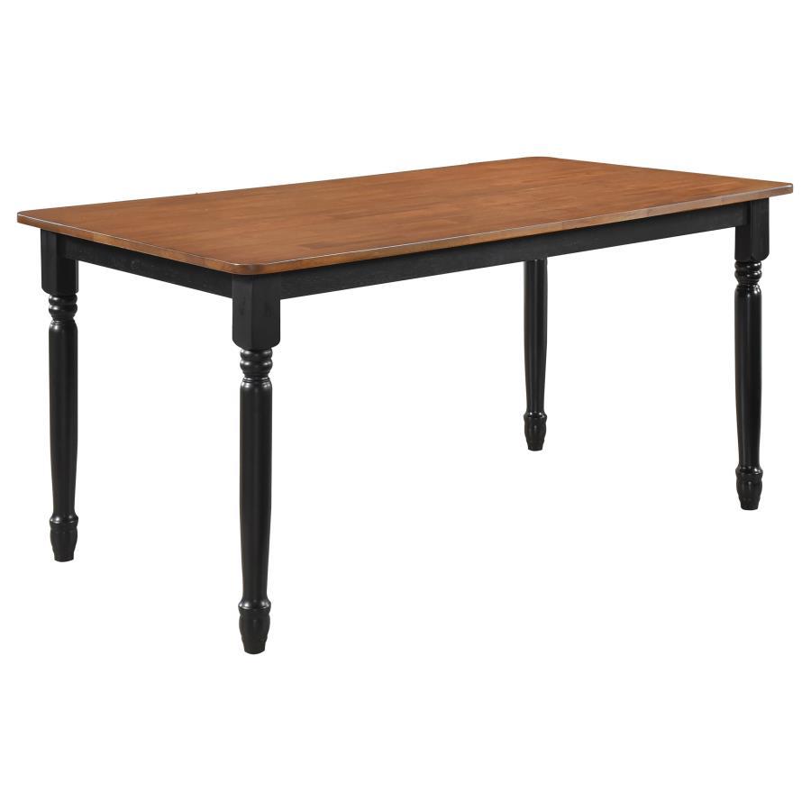 Rustic, Farmhouse Dining Table Hollyoak Dining Table 183041-T 183041-T in Walnut, Black 