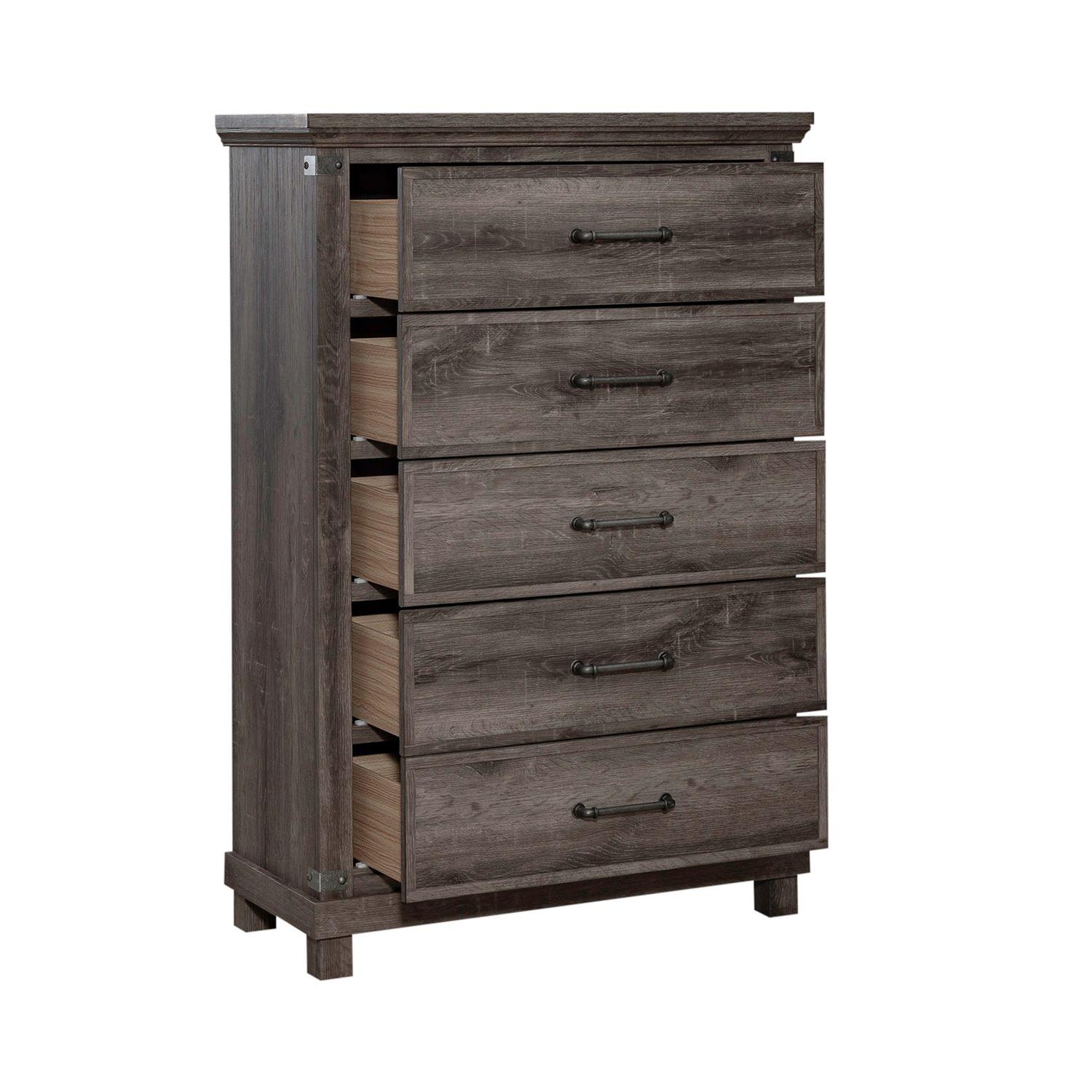 

    
903-BR41 Rustic Brown 5 Drawer Chest Lakeside Haven (903-BR) Liberty Furniture
