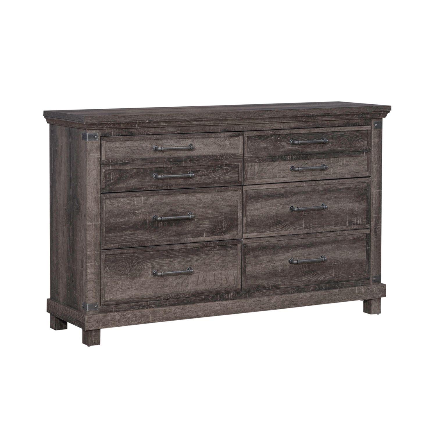 

    
Rustic Brown 6 Drawer Dresser Lakeside Haven (903-BR) Liberty Furniture
