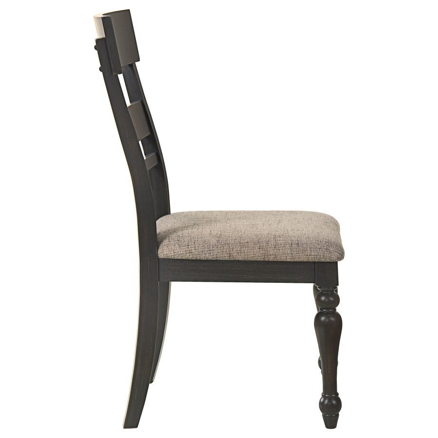 

    
 Order  Rustic Brown/Charcoal Asian Hardwoods Side Chair Set 2PCS Coaster Bridget 108222
