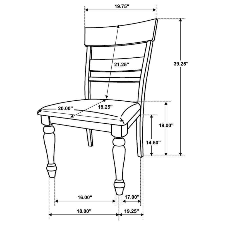 

    
 Shop  Rustic Brown/Charcoal Asian Hardwoods Side Chair Set 2PCS Coaster Bridget 108222
