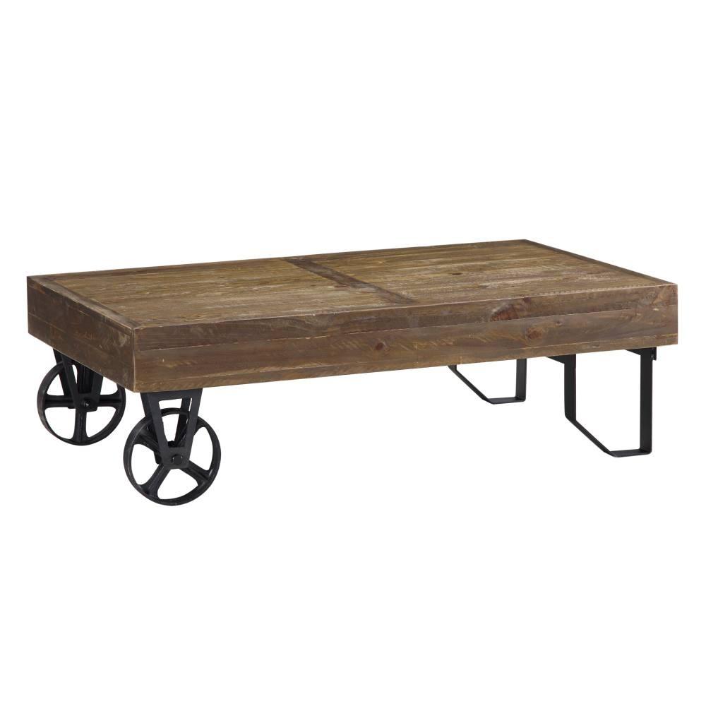 

    
Rustic Brown Coffee Table + 2 End Tables by Modus Coalburn 8QQ521-3pcs
