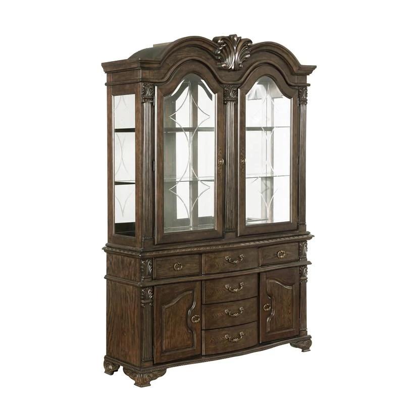

    
Rustic Brown Dining Room Hutch & Buffet by Crown Mark Neo Renaissance 2420-H-2pcs
