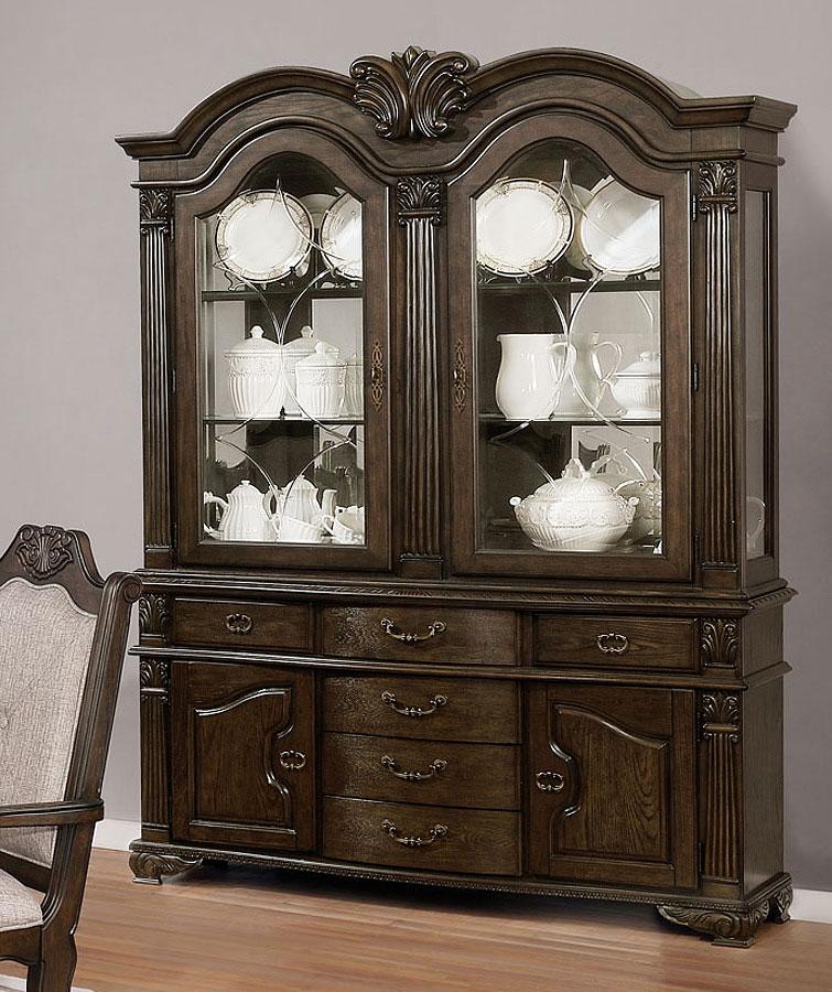 

    
Rustic Brown Dining Room Hutch & Buffet by Crown Mark Neo Renaissance 2420-H-2pcs
