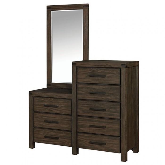 

    
Rustic Brown Solid Wood Dresser With Mirror Furniture of America Rexburg CM7382CM
