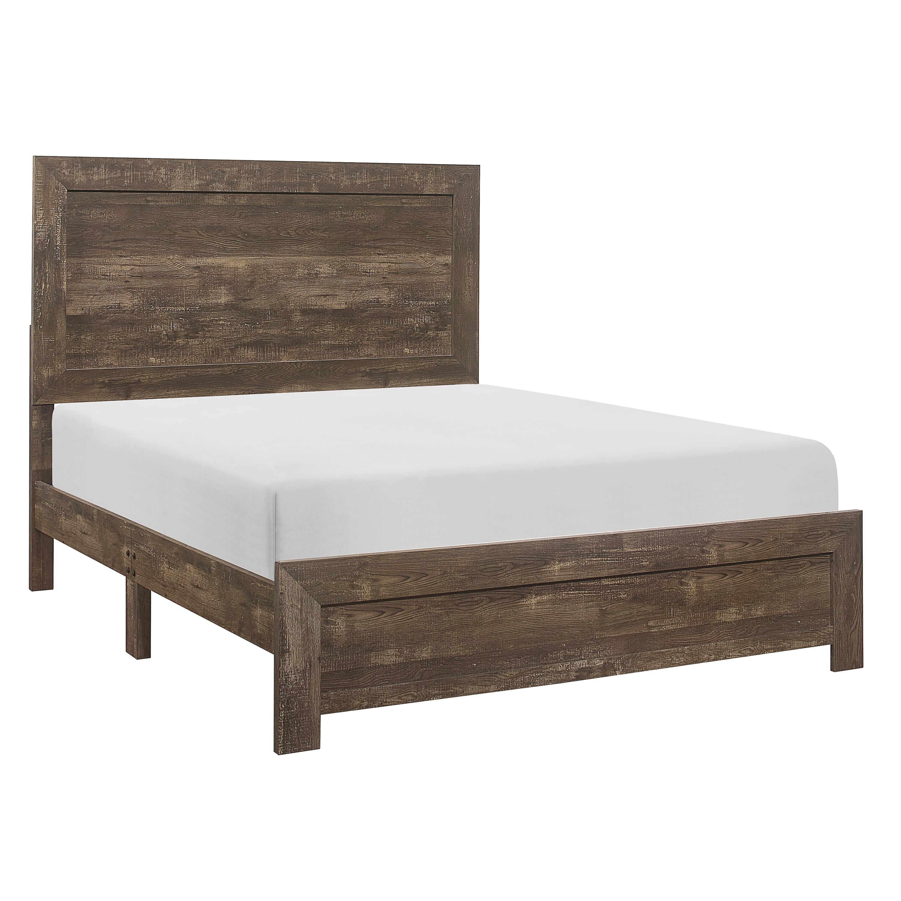 

    
Rustic Brown Wood CAL Bed and 2 Nightstands Homelegance 1534K-1CK Corbin
