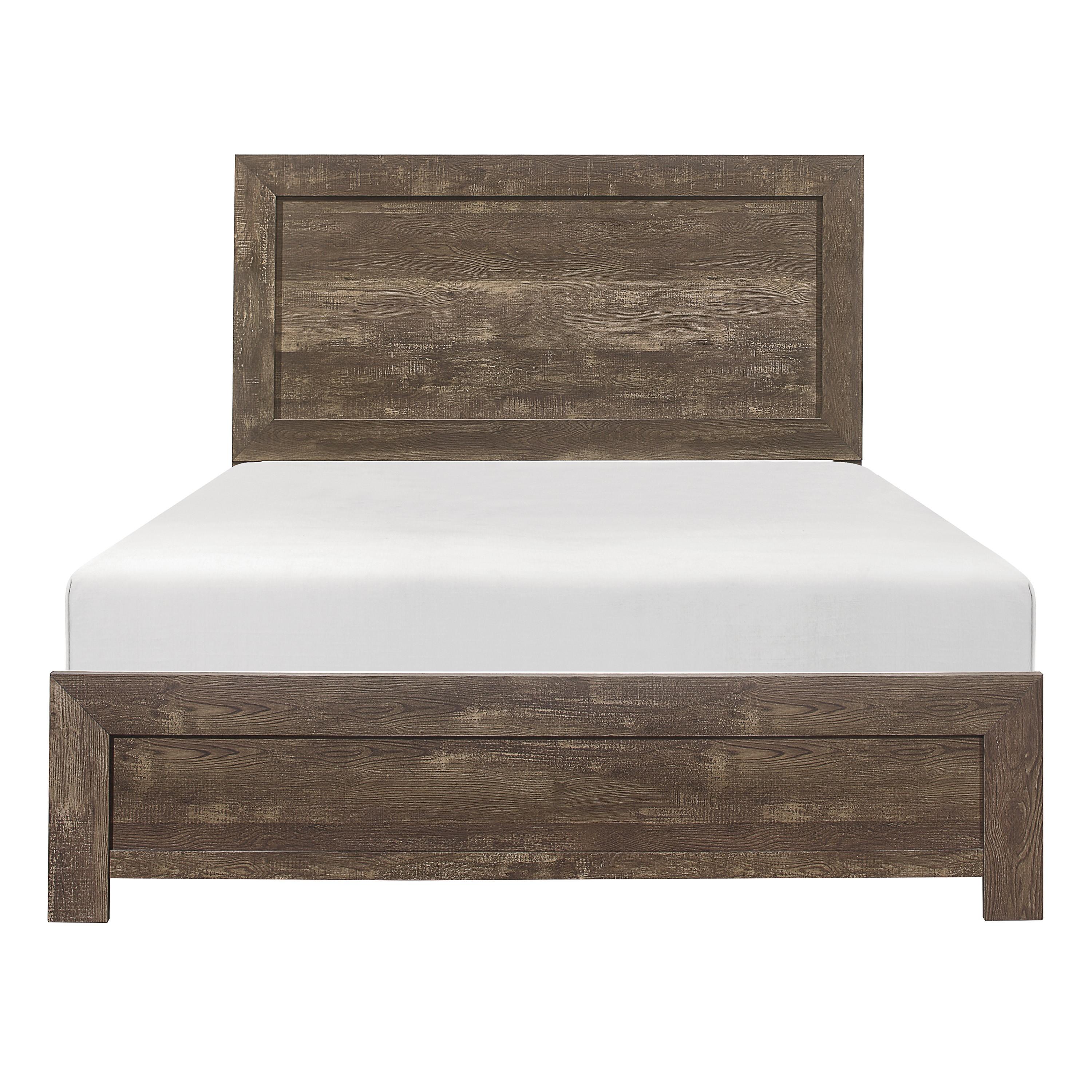 

    
Rustic Brown Wood CAL Bed Homelegance 1534K-1CK Corbin
