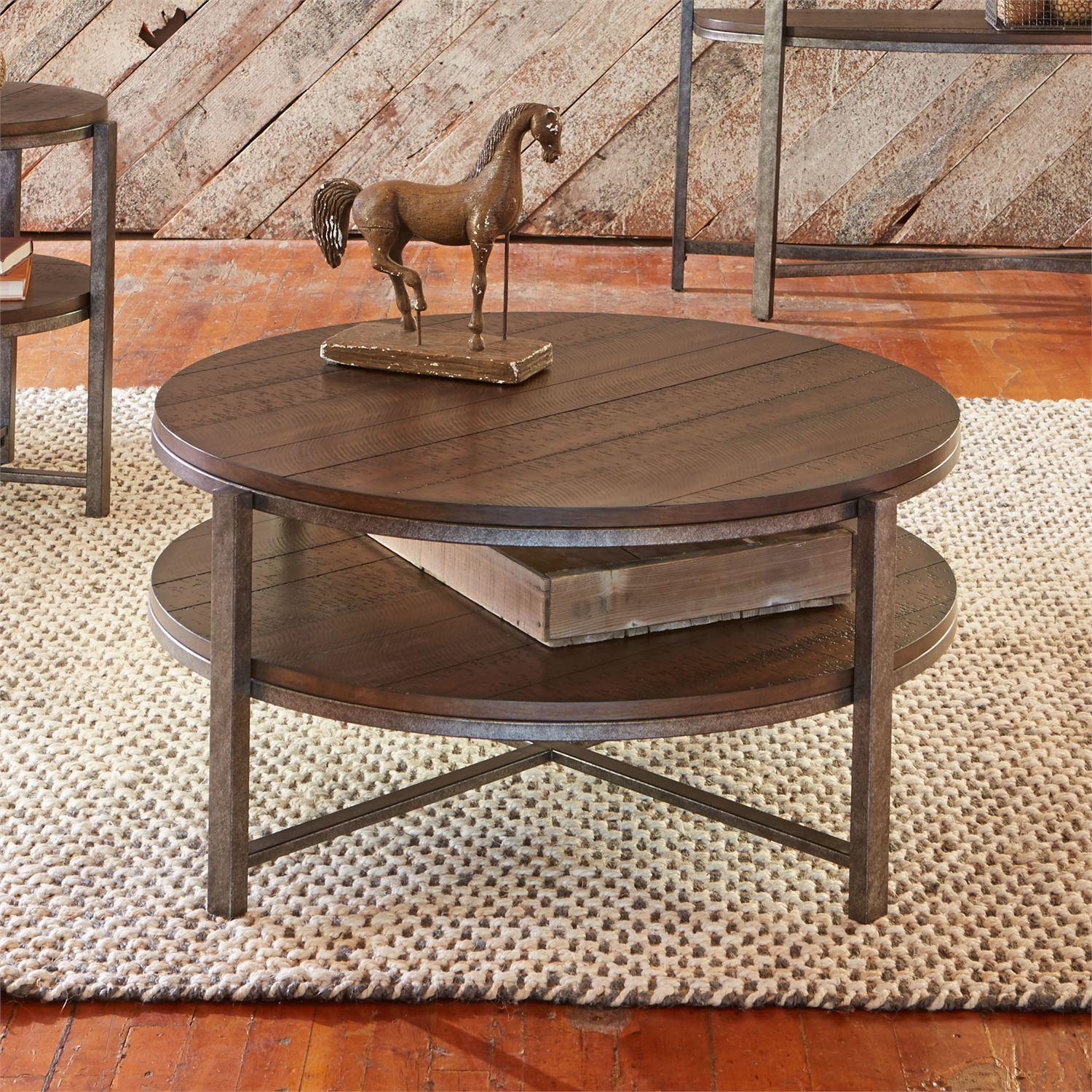 

    
Rustic Brown Wood Coffee Table Breckinridge (348-OT) Liberty Furniture
