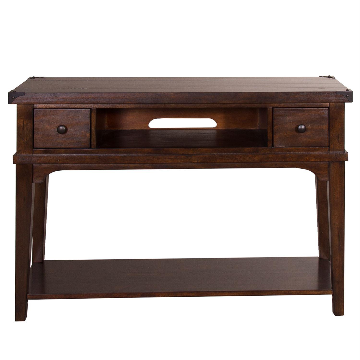 

    
Rustic Brown Wood Console Table Aspen Skies (316-OT) Liberty Furniture
