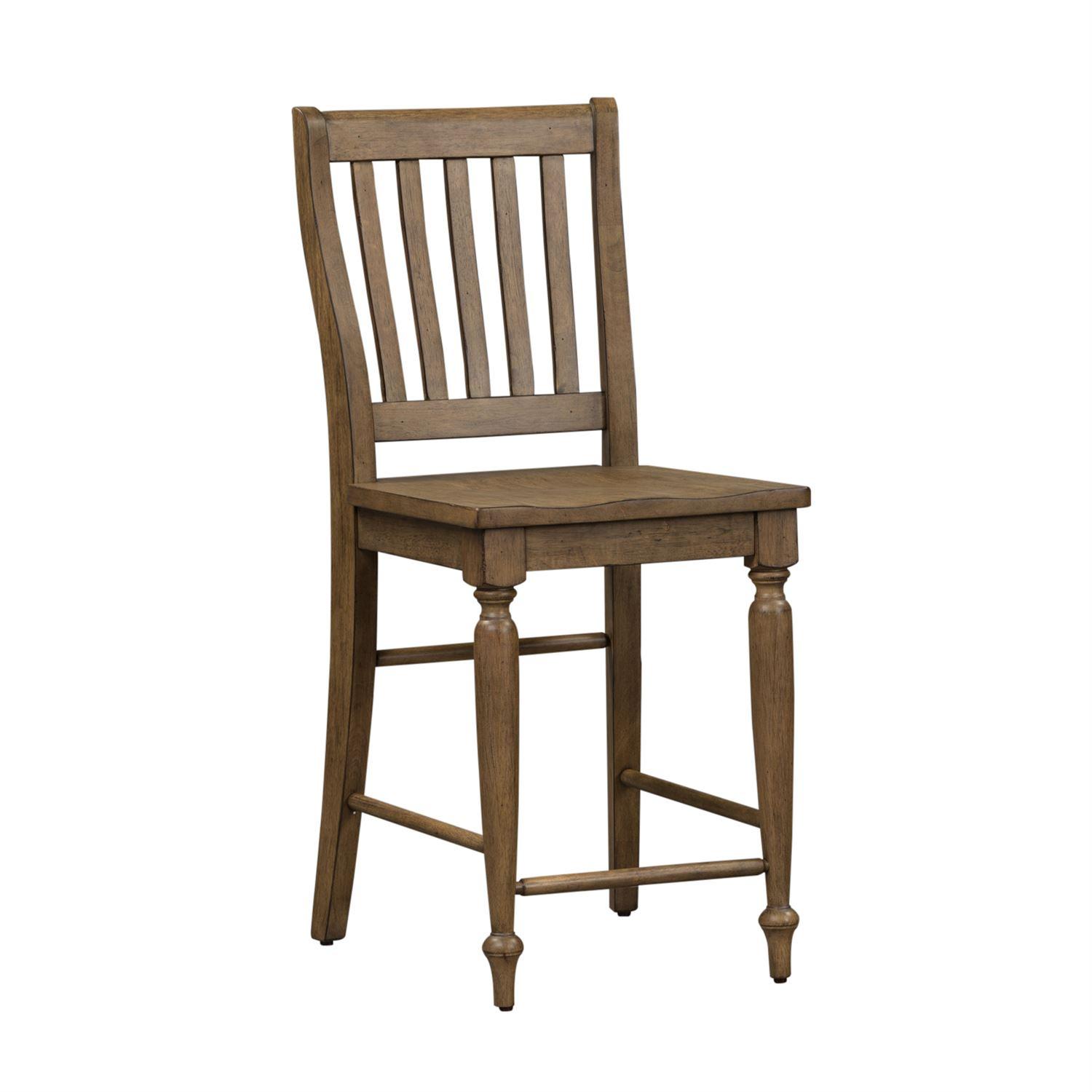 

    
Rustic Brown Wood Counter Chair Harvest Home (779-DR) Liberty Furniture
