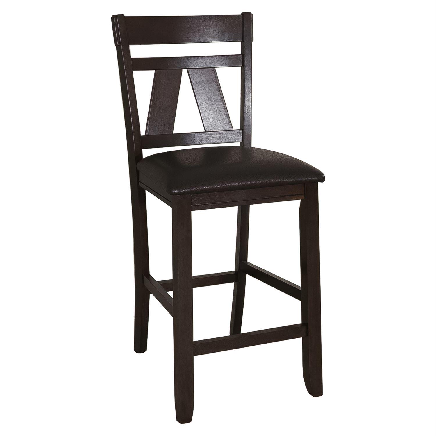 Transitional Counter Chair Lawson  (116-CD) Counter Chair 116-B250124-2PC in Espresso PVC