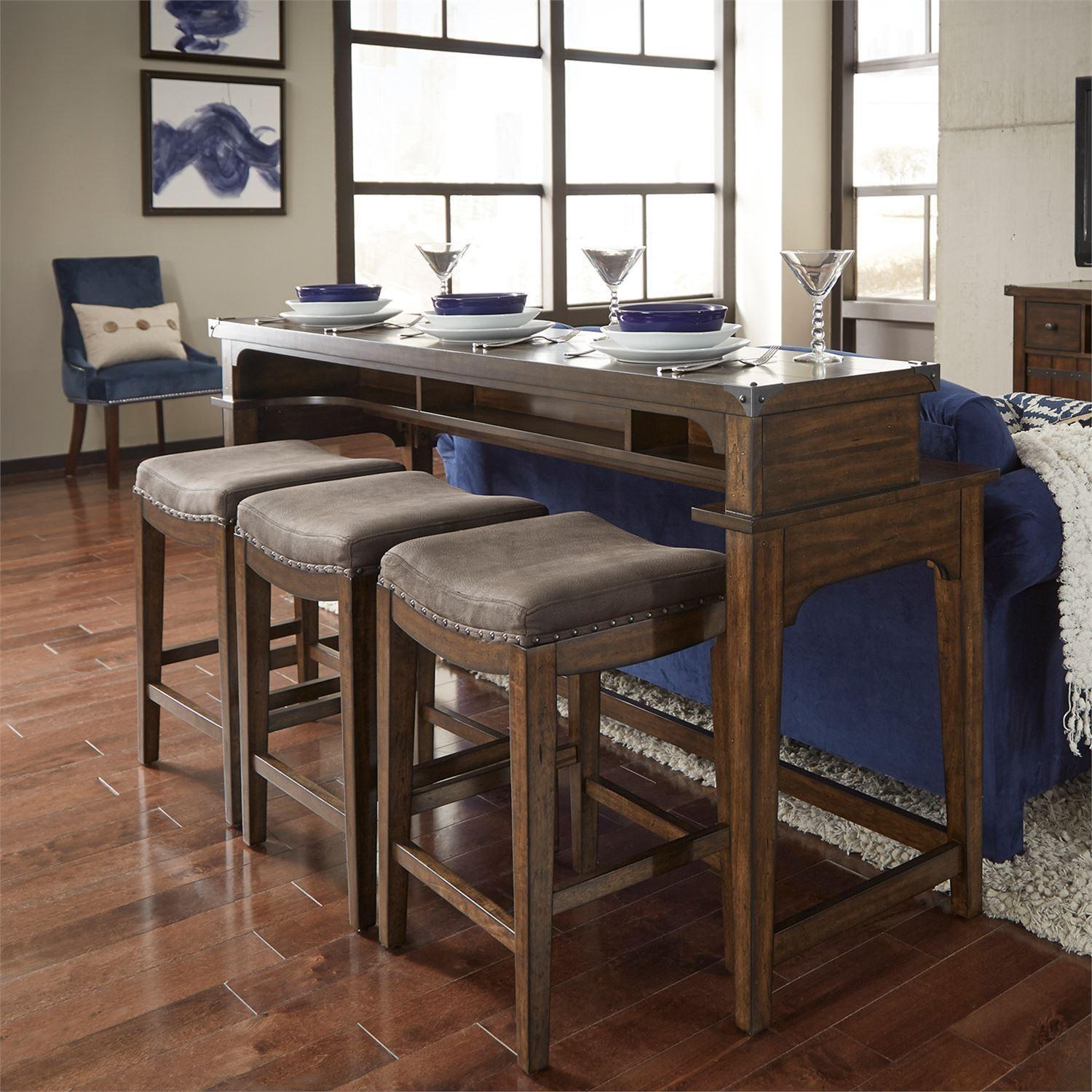 

    
Rustic Brown Wood Counter Table Aspen Skies (316-OT) Liberty Furniture
