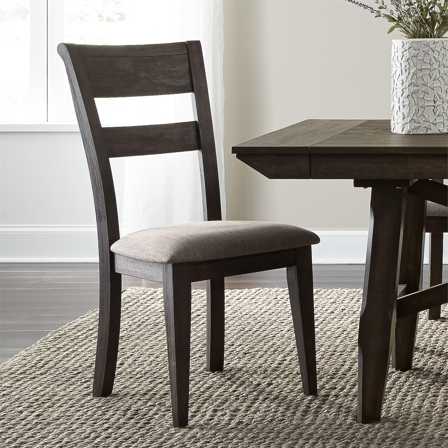 

    
152-C2501S Dark Chestnut Finish & Grey Linen Dining Side Chair 152-C2501S Liberty Furniture
