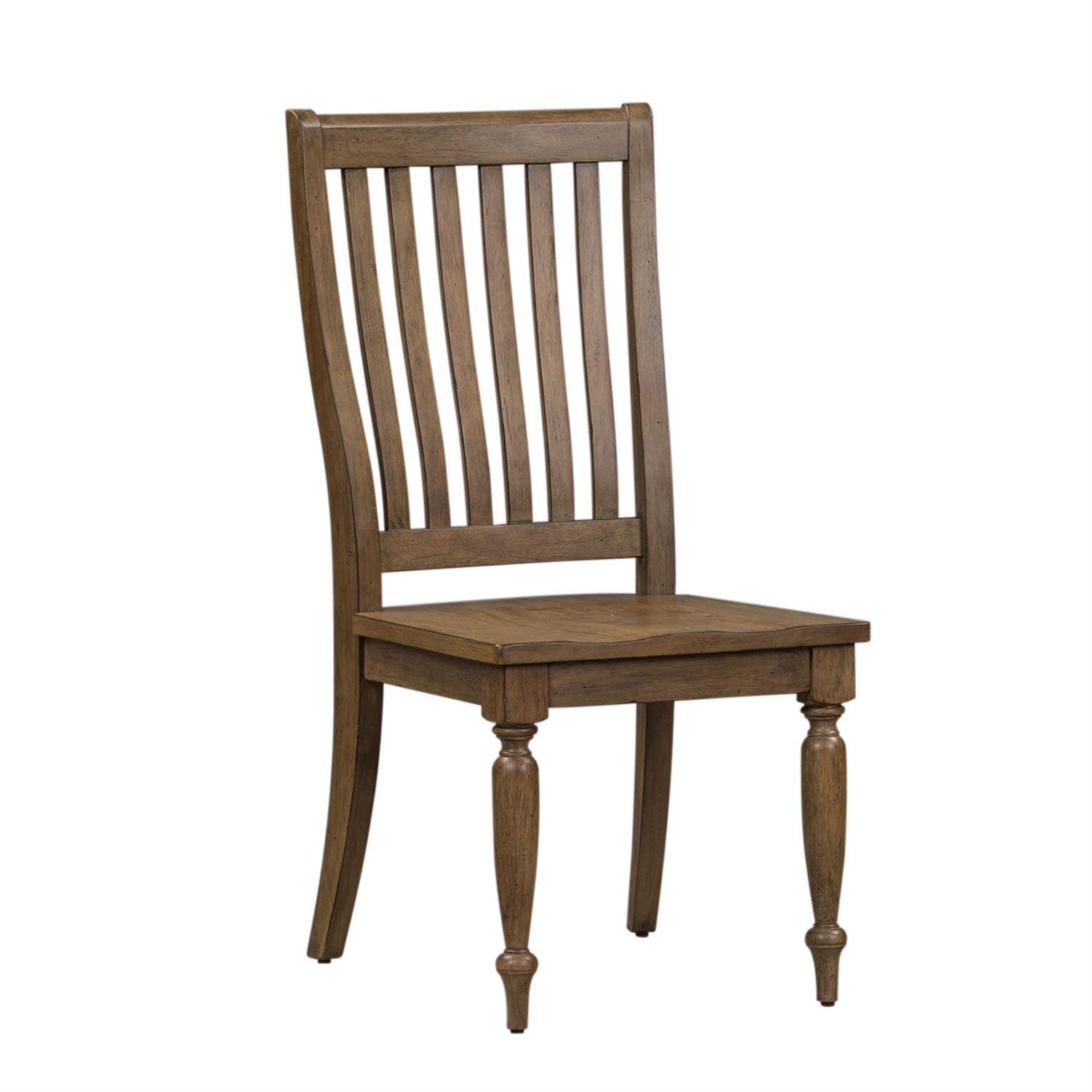 

    
Rustic Brown Wood Dining Side Chair Harvest Home (779-DR) Liberty Furniture
