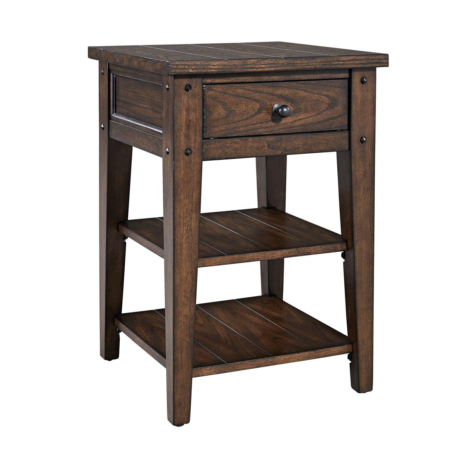 

    
Rustic Brown Wood End Table 210-OT1021 Liberty Furniture
