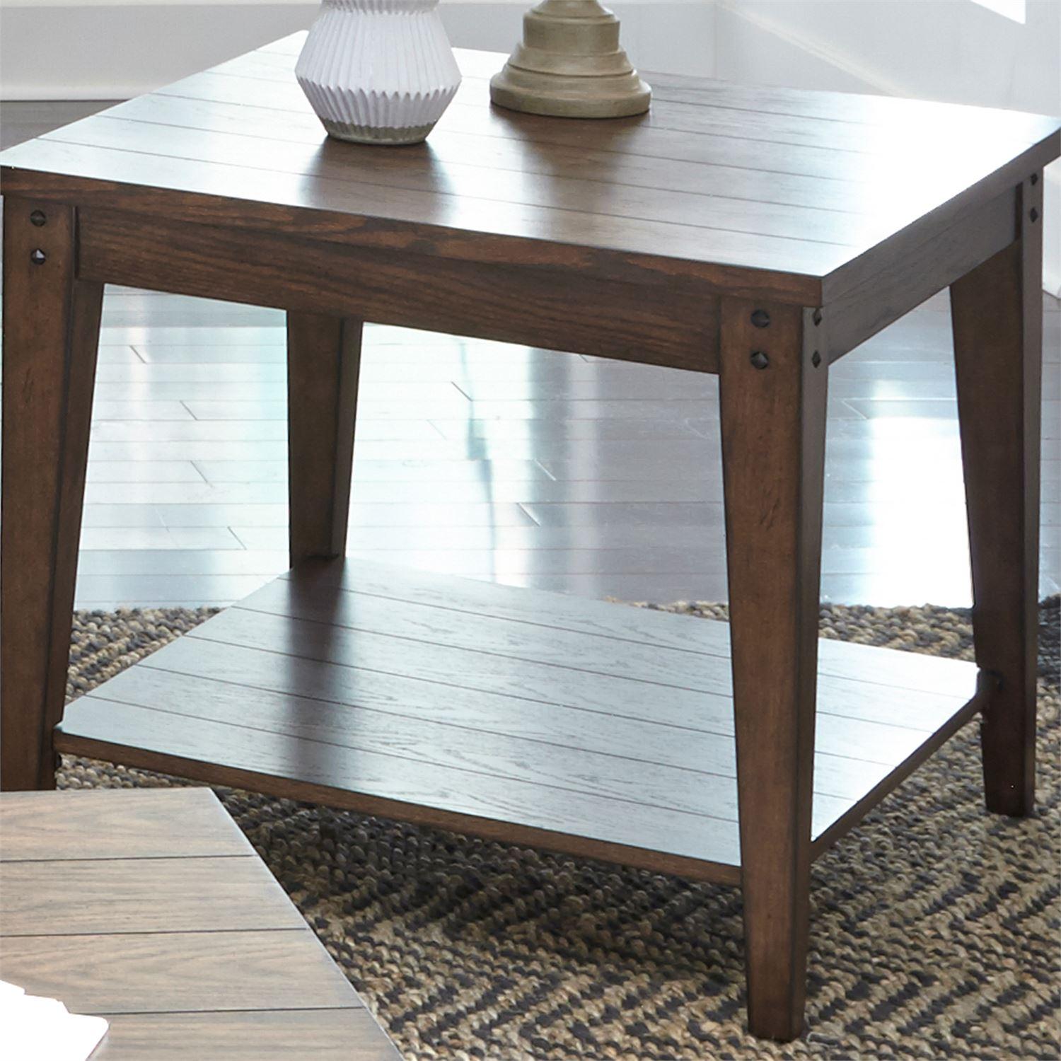 

    
Rustic Brown Wood End Table 210-OT1023 Liberty Furniture
