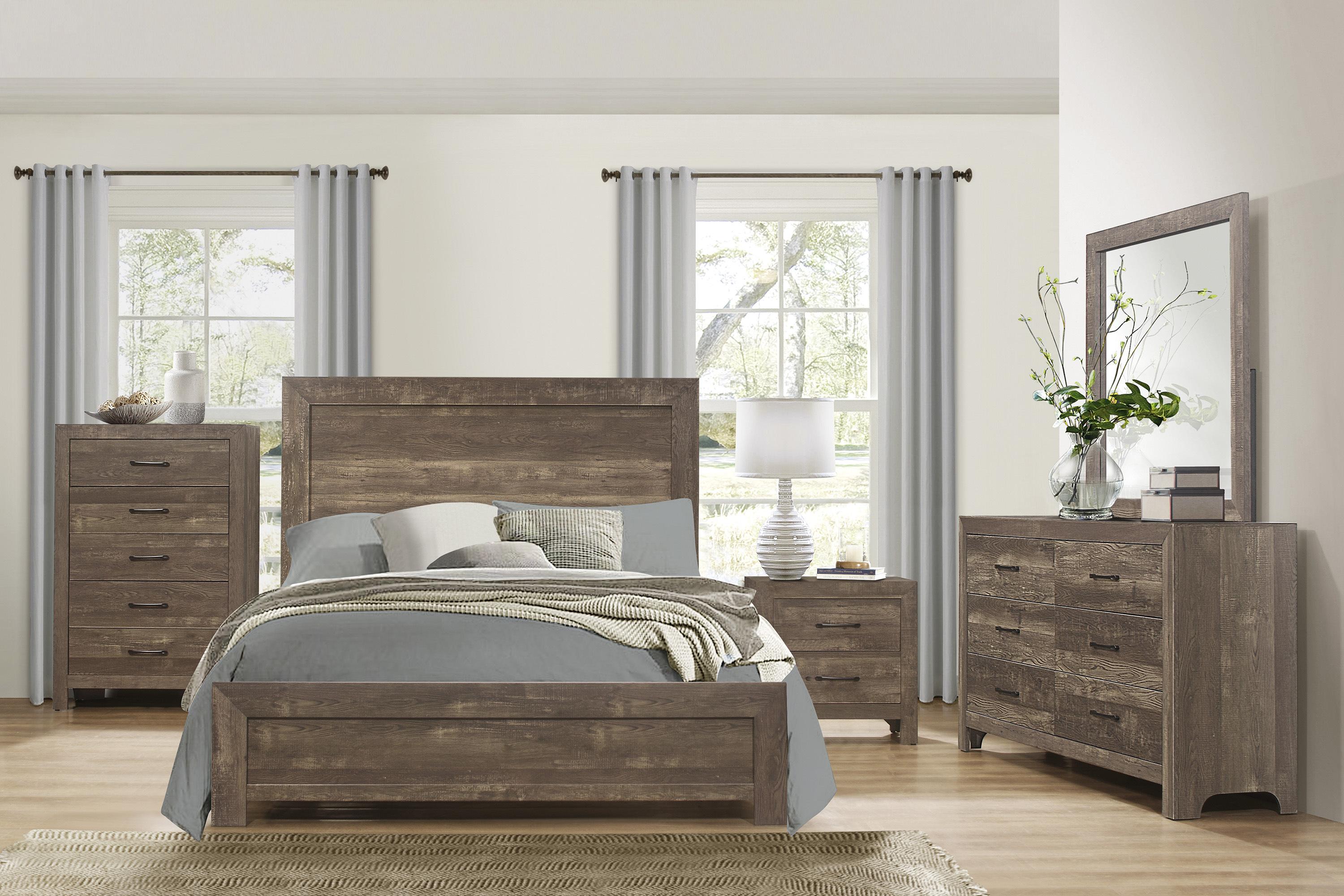 

                    
Buy Rustic Brown Wood Full Bed and 2 Nightstands Homelegance 1534F-1 Corbin
