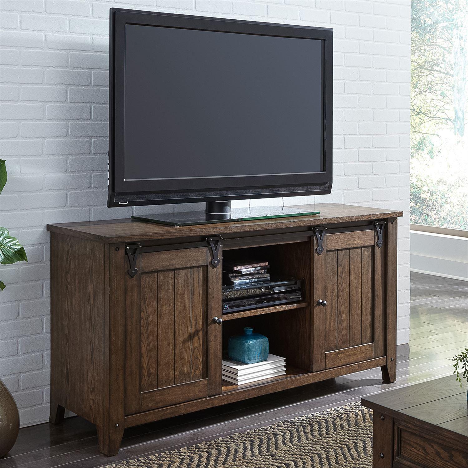 Rustic TV Stand Lake House  (210-OT) TV Stand 210-TV60 in Brown 