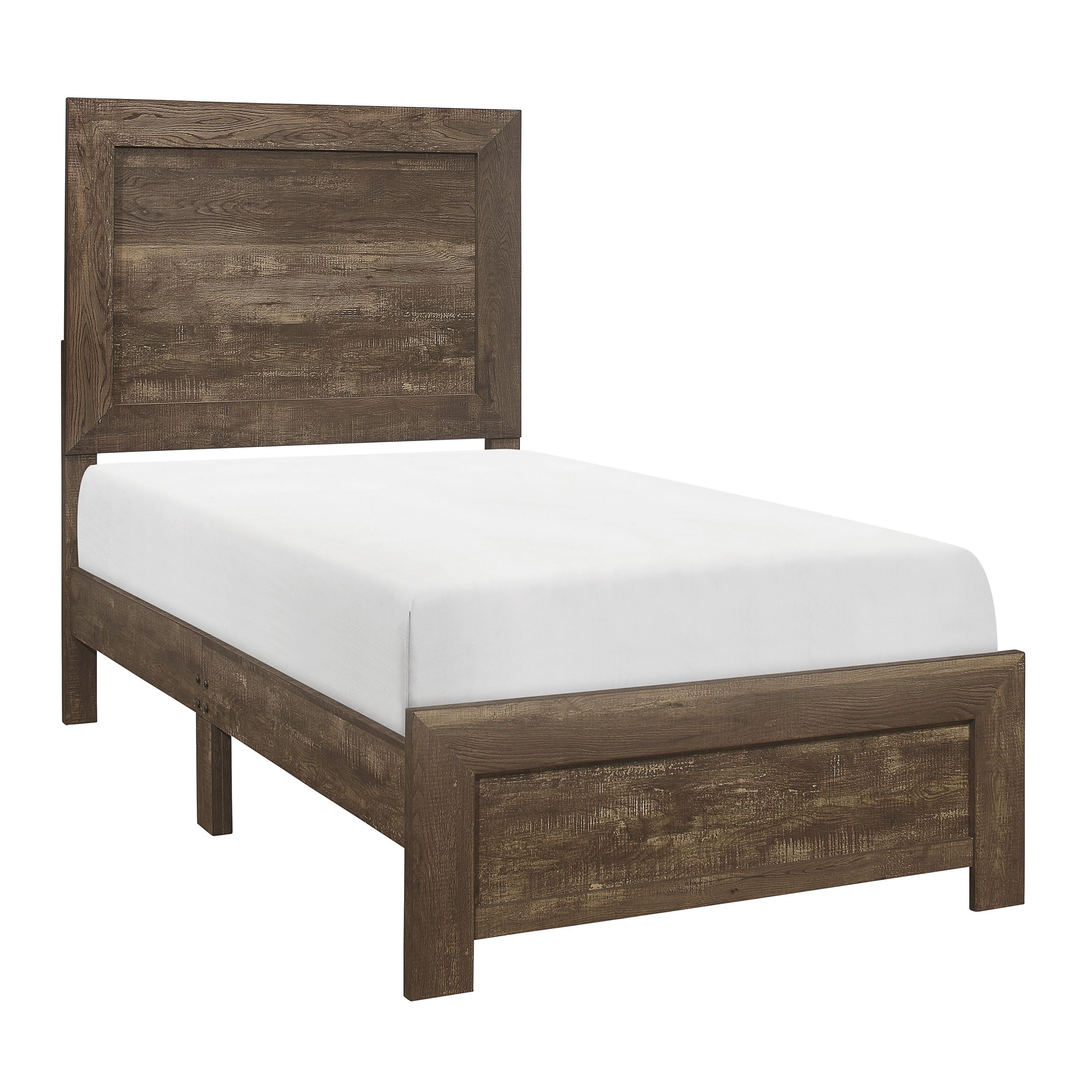 

    
Rustic Brown Wood Twin Bed and 2 Nightstands Homelegance 1534T-1 Corbin
