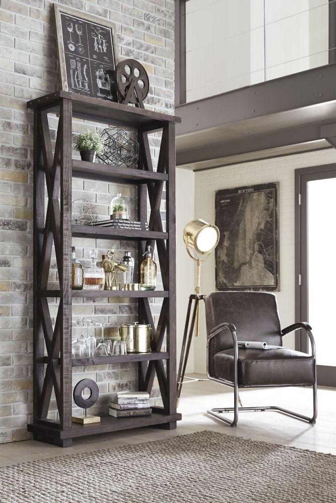 

    
Rustic Cafe Pine Finish Solid Wood 82" Bookshelf  YOSEMITE by Modus Furniture
