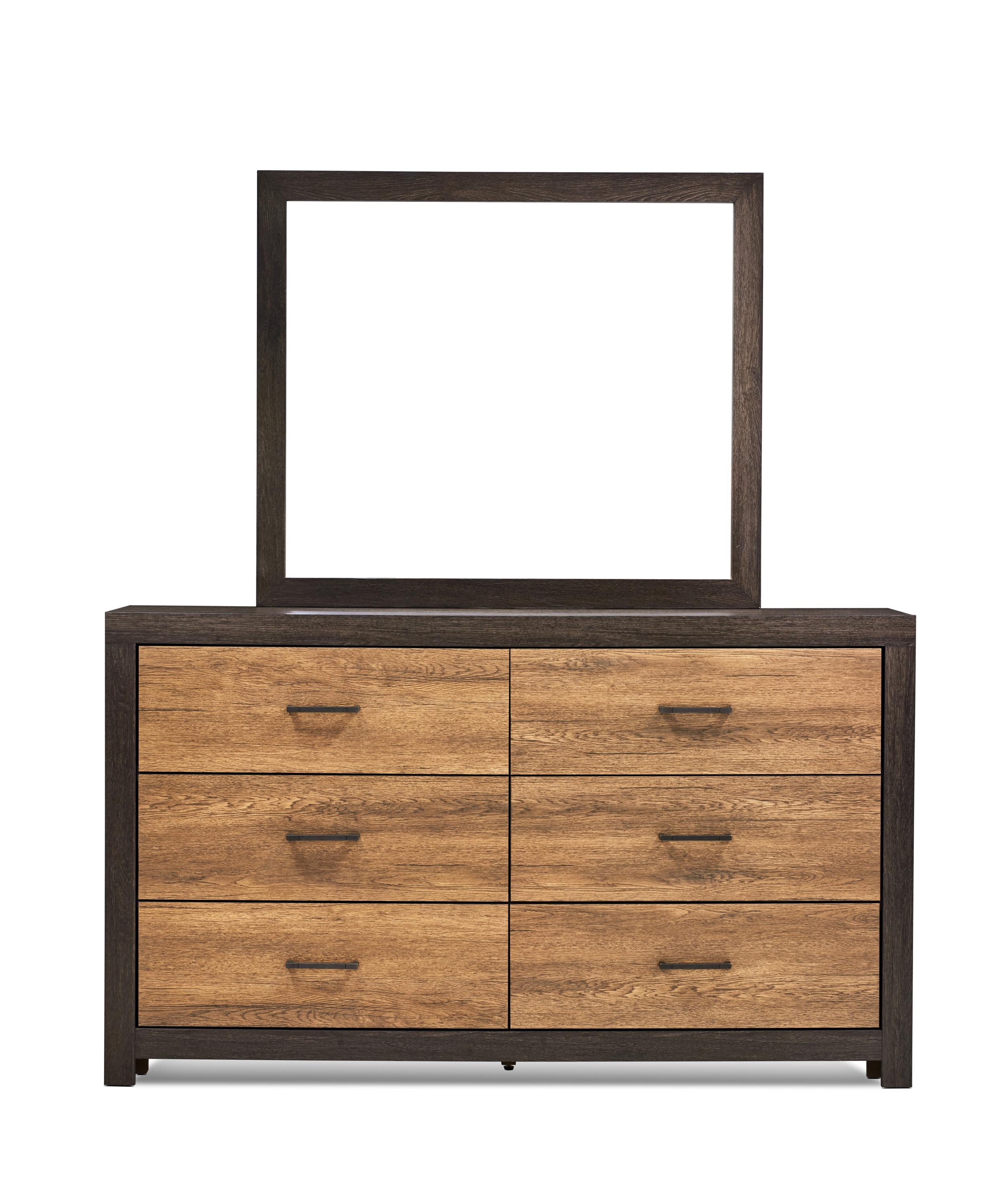 Rustic Dresser w/Mirror 223453-2PC Dewcrest 223453-2PC in Caramel 