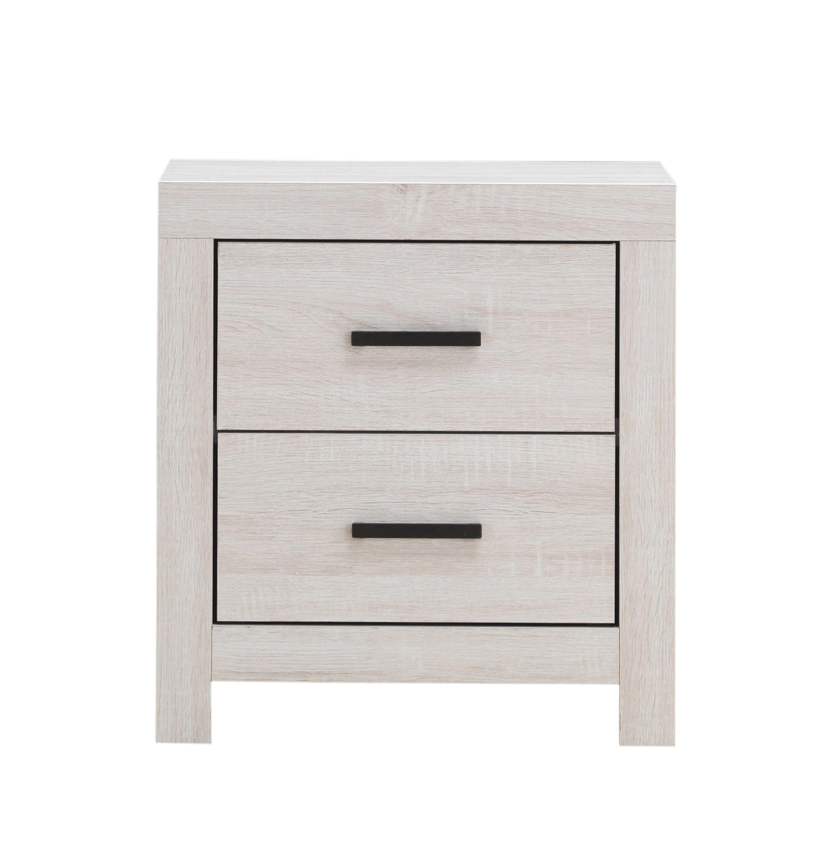 Rustic Nightstand 207052 Marion 207052 in White 