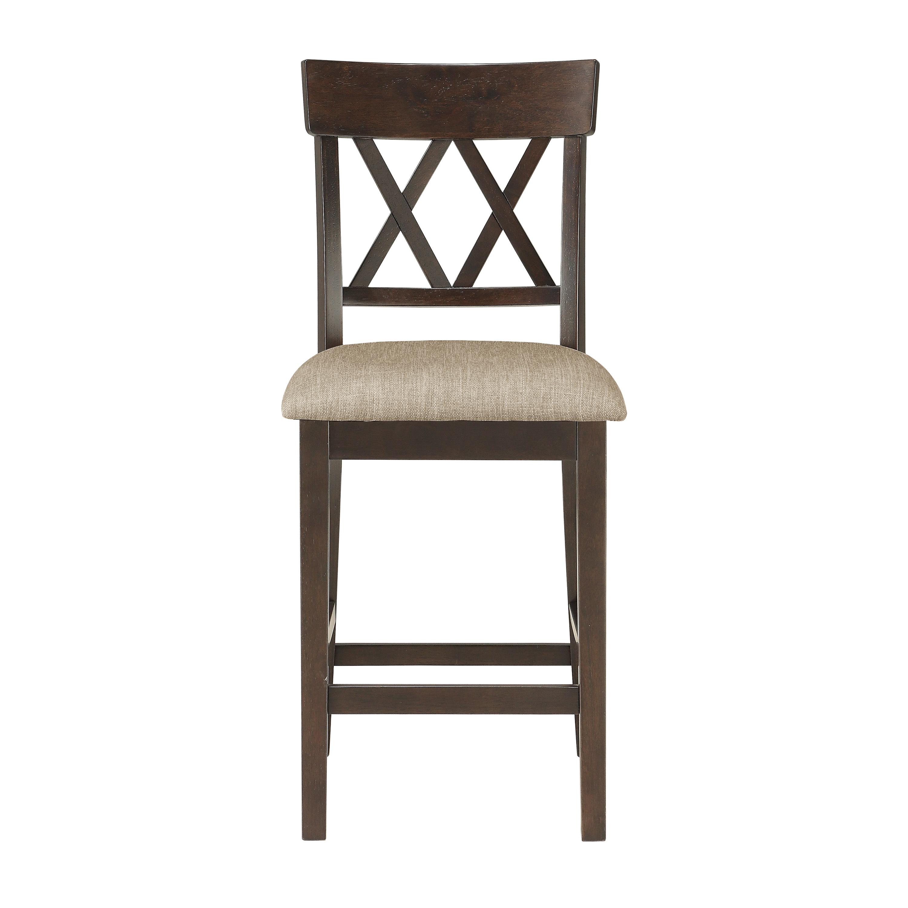 

    
Rustic Dark Brown Wood Counter Height Chair Set 2pcs Homelegance 5716-24S2 Balin
