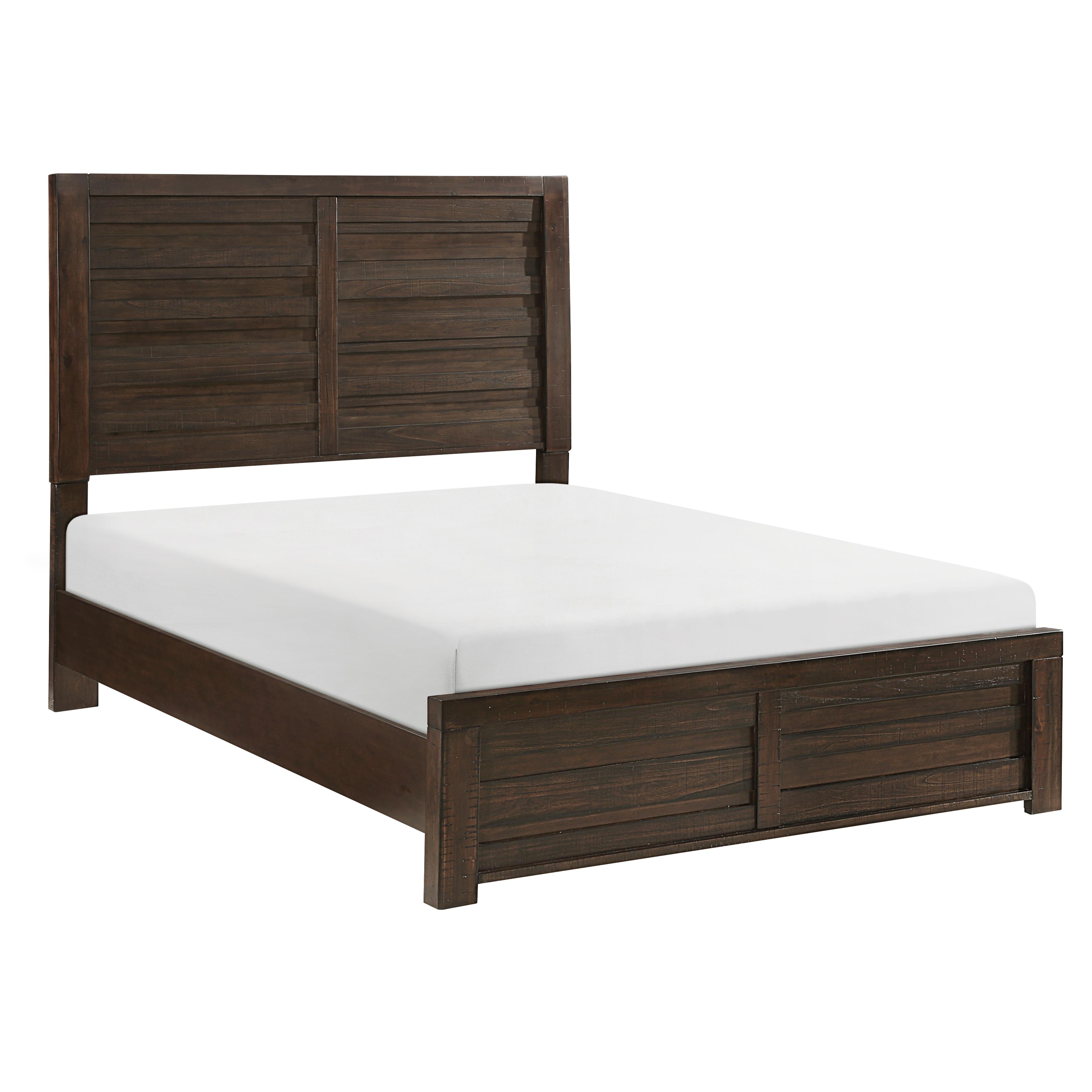 

    
Rustic Dark Brown Wood King Panel Bed Homelegance Longview 1498DBK-1EK
