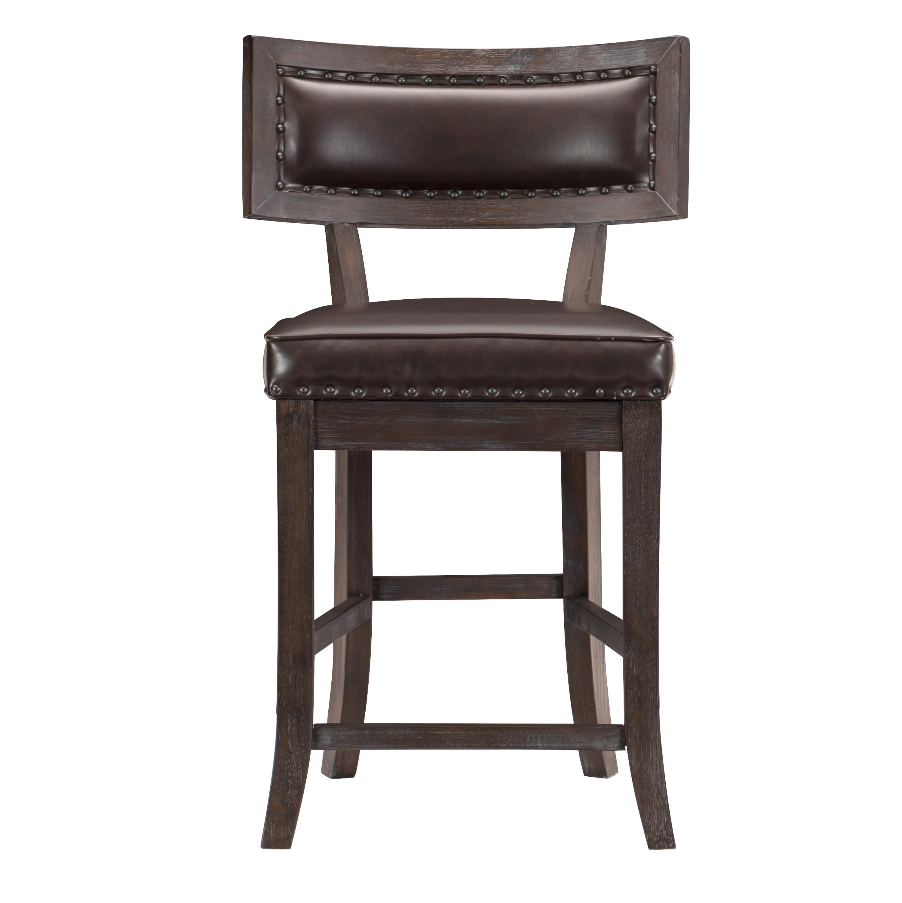 

    
Rustic Dark Cherry Wood Counter Height Chair Set 2pcs Homelegance 5655-24 Oxton
