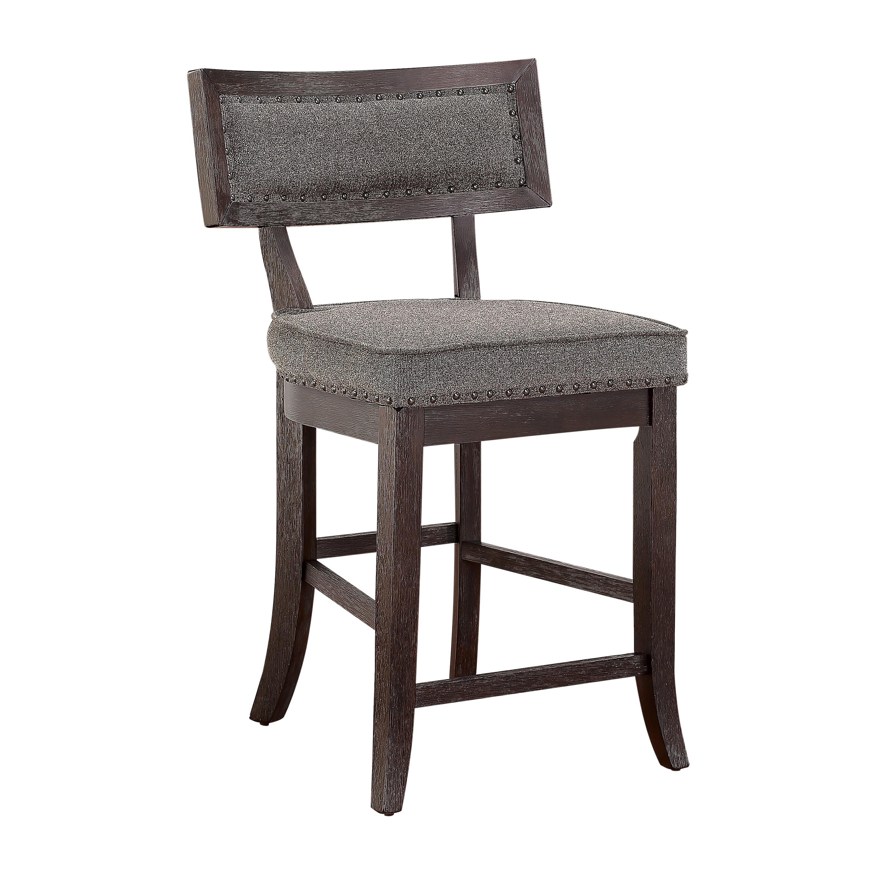Rustic Counter Height Chair 5655-24FA Oxton 5655-24FA in Dark Cherry Polyester