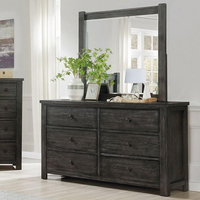 

    
Rustic Dark Gray Solid Wood Dresser With Mirror 2PCS Furniture of America Regensburg FOA7169D-D-2PCS

