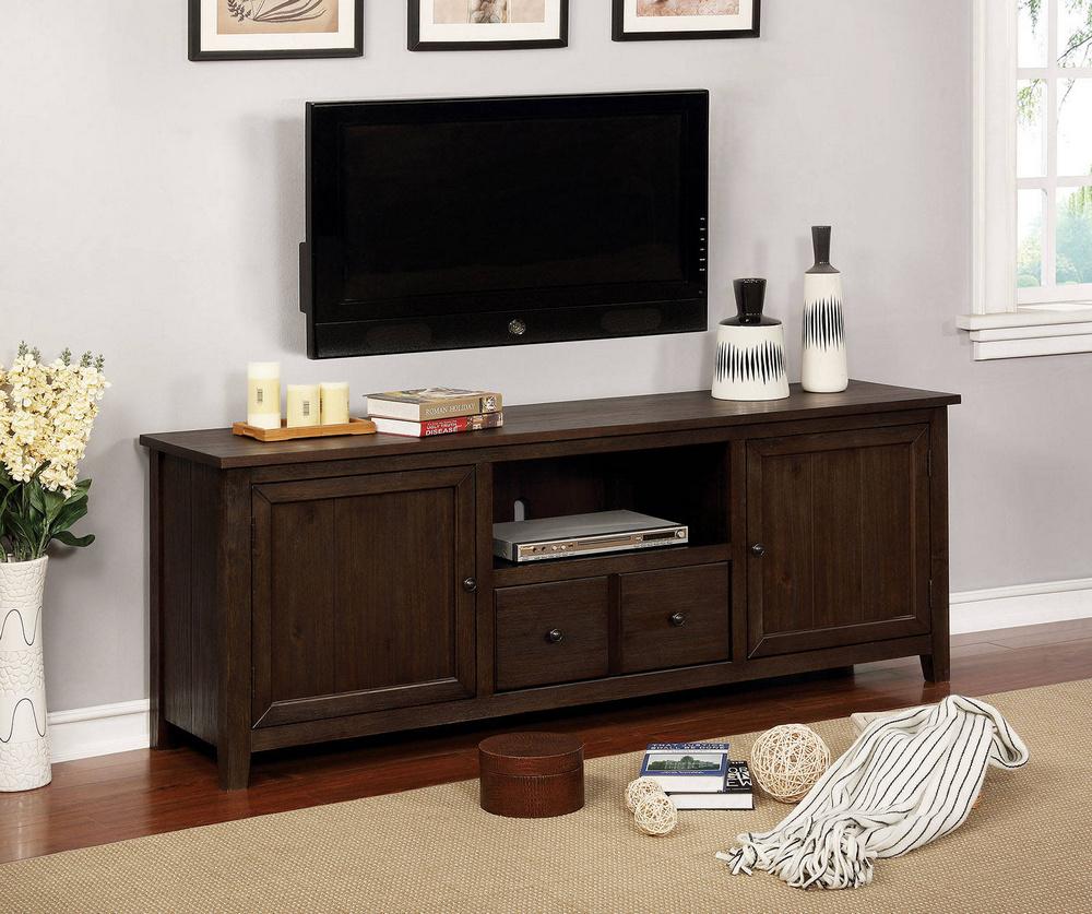 

    
Rustic Dark Oak Solid Wood 72" TV Stand Furniture of America CM5902DA-TV-72 Presho
