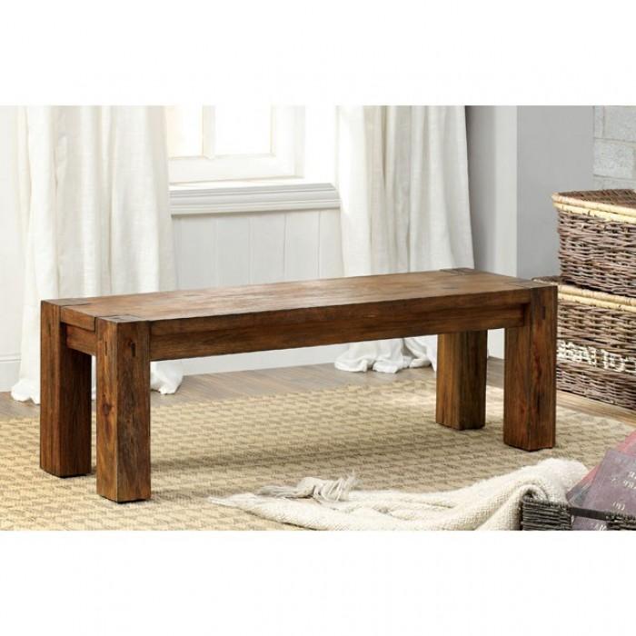 

    
Rustic Dark Oak Solid Wood Bench Furniture of America CM3603BN Frontier
