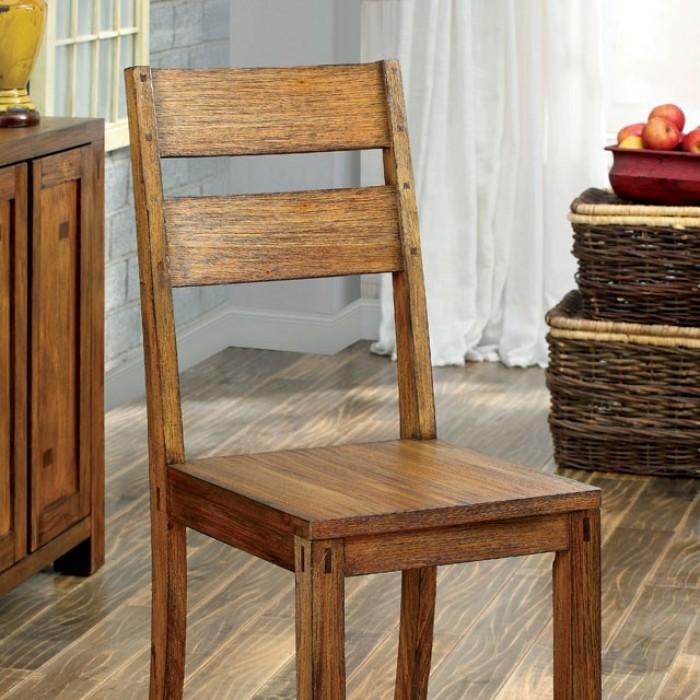 

                    
Buy Rustic Dark Oak Solid Wood Dining Room Set 6pcs Furniture of America Frontier
