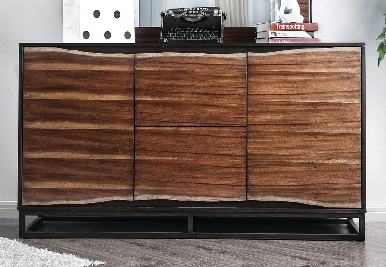 

    
Rustic Dark Walnut & Dark Oak Solid Wood Dresser Furniture of America CM7363D Fulton
