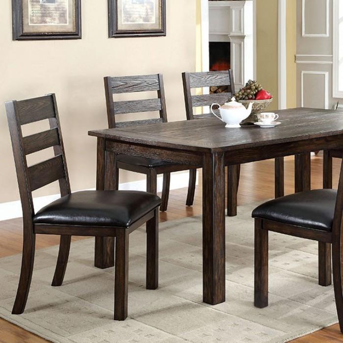 

    
Rustic Dark Walnut Solid Wood Dining Table Furniture of America Edmonton CM3680T
