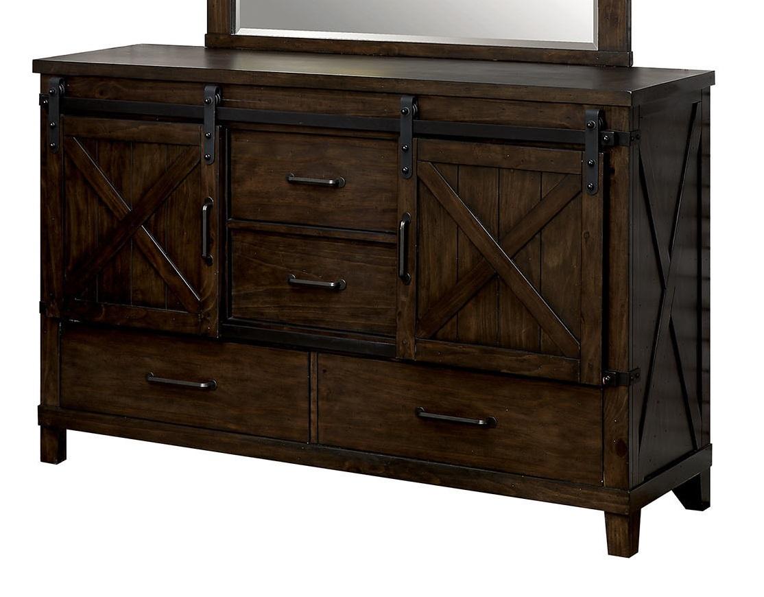 

    
Rustic Dark Walnut Solid Wood Dresser Furniture of America CM7734D Bianca
